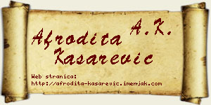 Afrodita Kašarević vizit kartica